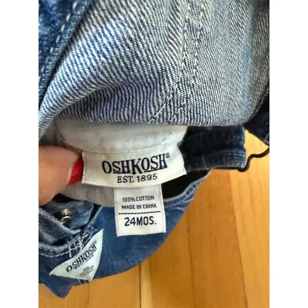 OshKosh B'gosh Vintage Denim Skirtall 18-24M Unisex Toddler Blue